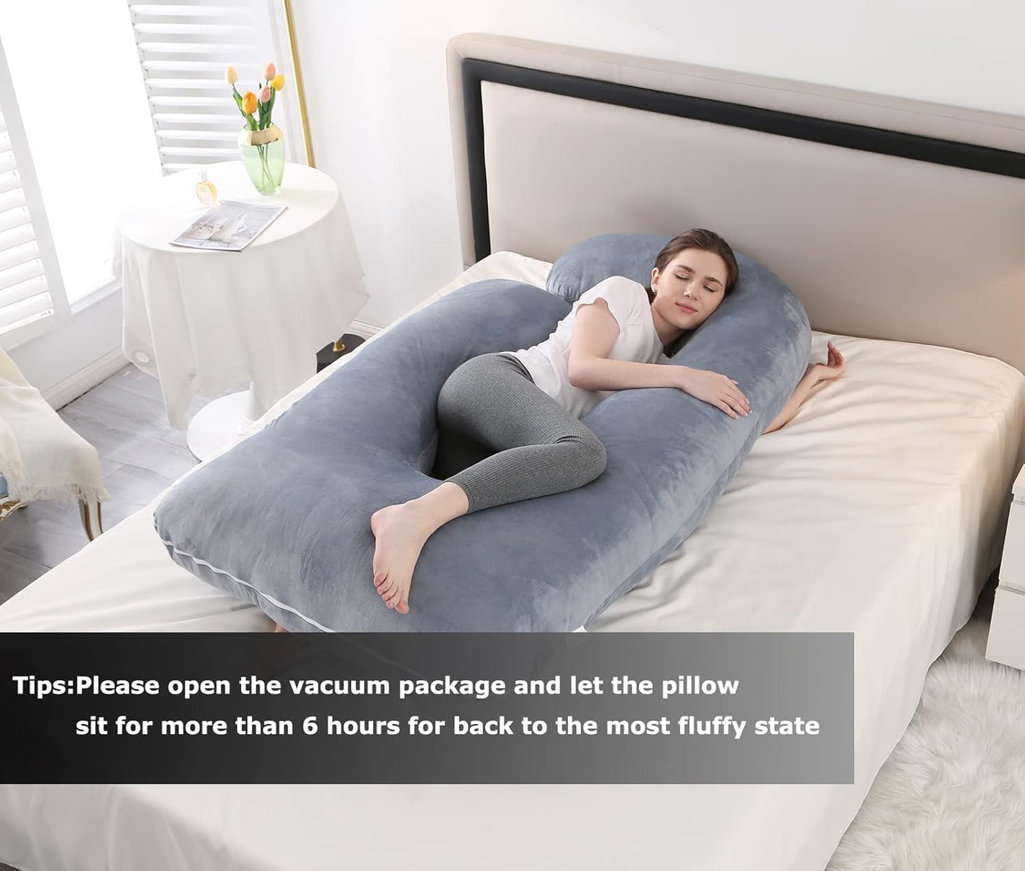 Cozioz Full Body Pregnancy Maternity Support Sleeping Aid Pillow in Grey NEW