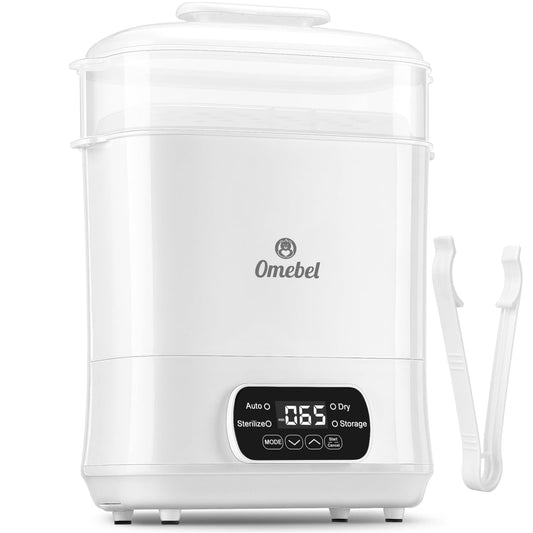 Omebel Electric Sterilisers Baby Bottle Steriliser and Dryer, Safe White DEMO