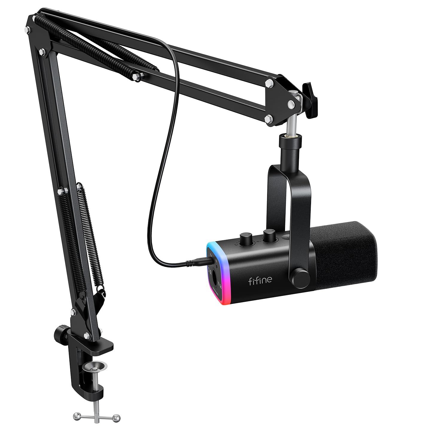 FIFINE USB PC Microphones Podcast Microphone for Streaming, Recording, and DEMO