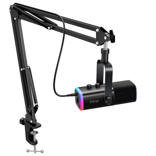 FIFINE USB PC Microphones Podcast Microphone for Streaming, Recording, and DEMO