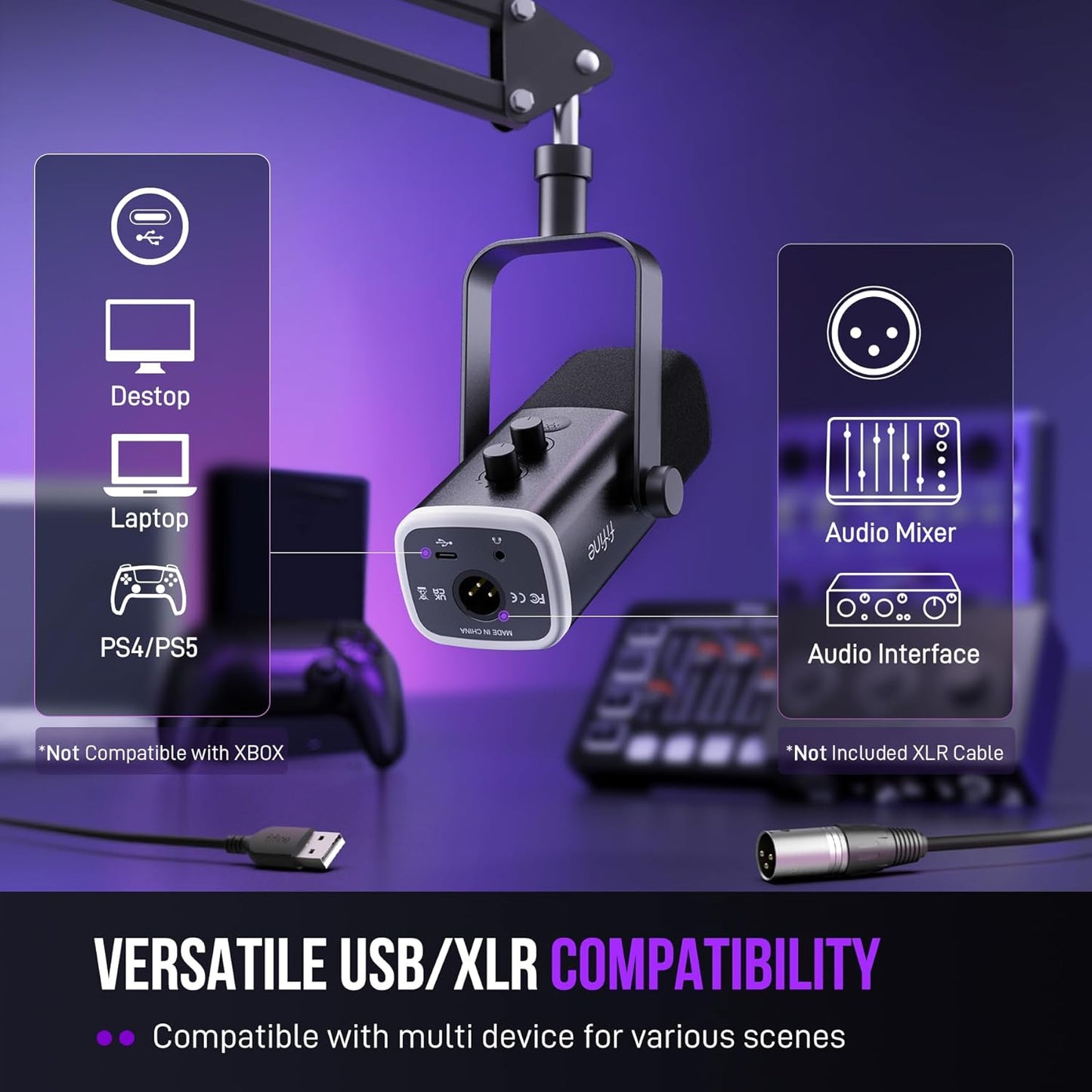 FIFINE USB PC Microphones Podcast Microphone for Streaming, Recording, and DEMO
