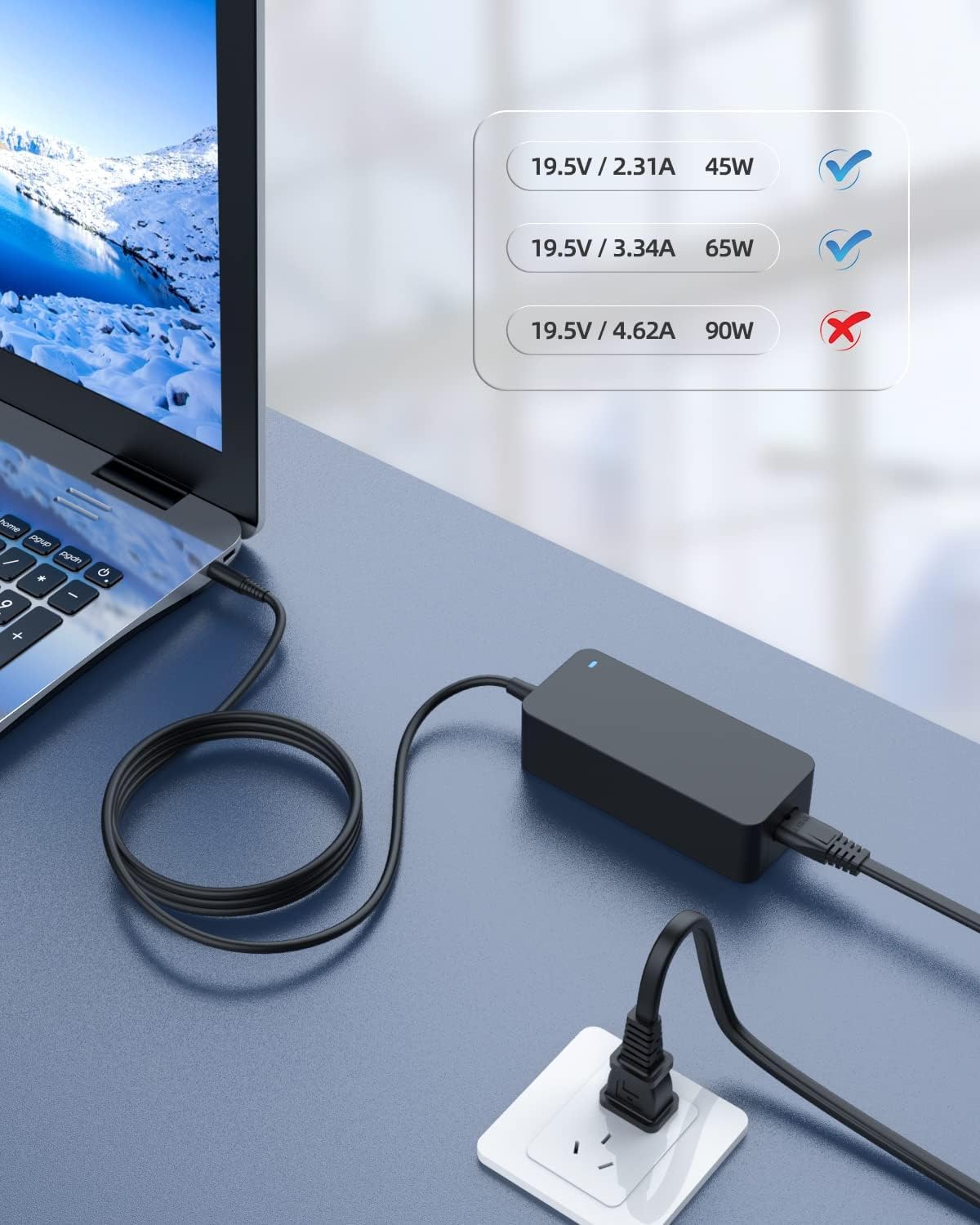 65W 45W Laptop Charger Power Adapter for Dell Inspiron 3000 Series DEMO