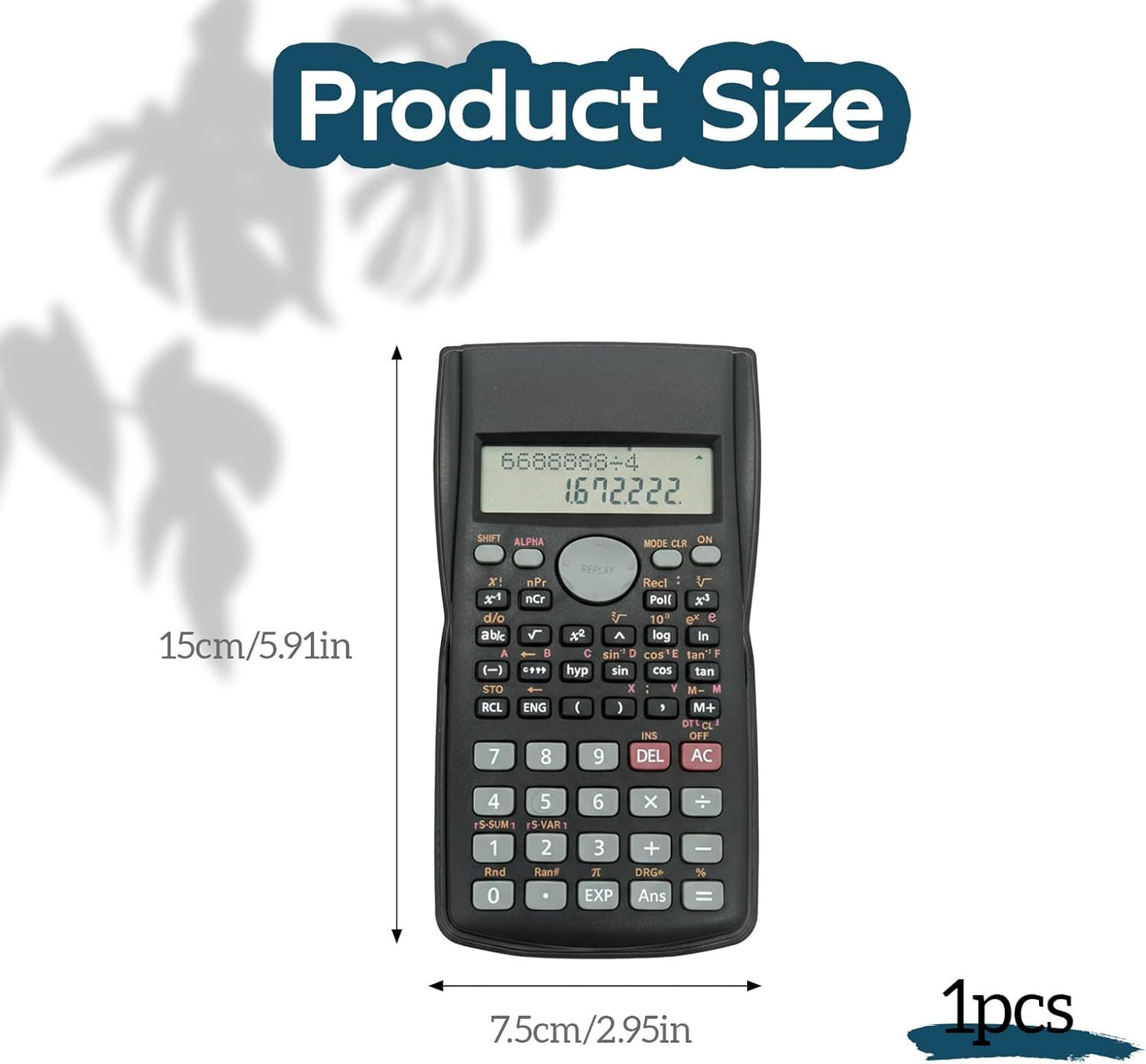 Advanced Scientific Non-Graphing Office Calculator in Black by DEMO