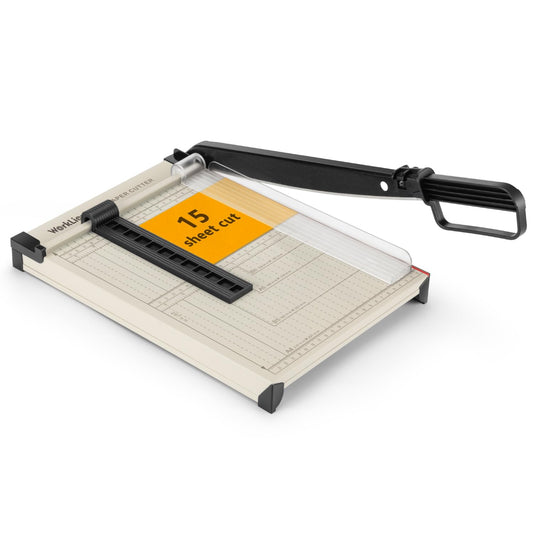 WORKLION 12'' Metallic Grey Heavy Duty Paper Trimmer with Safety Guard DEMO
