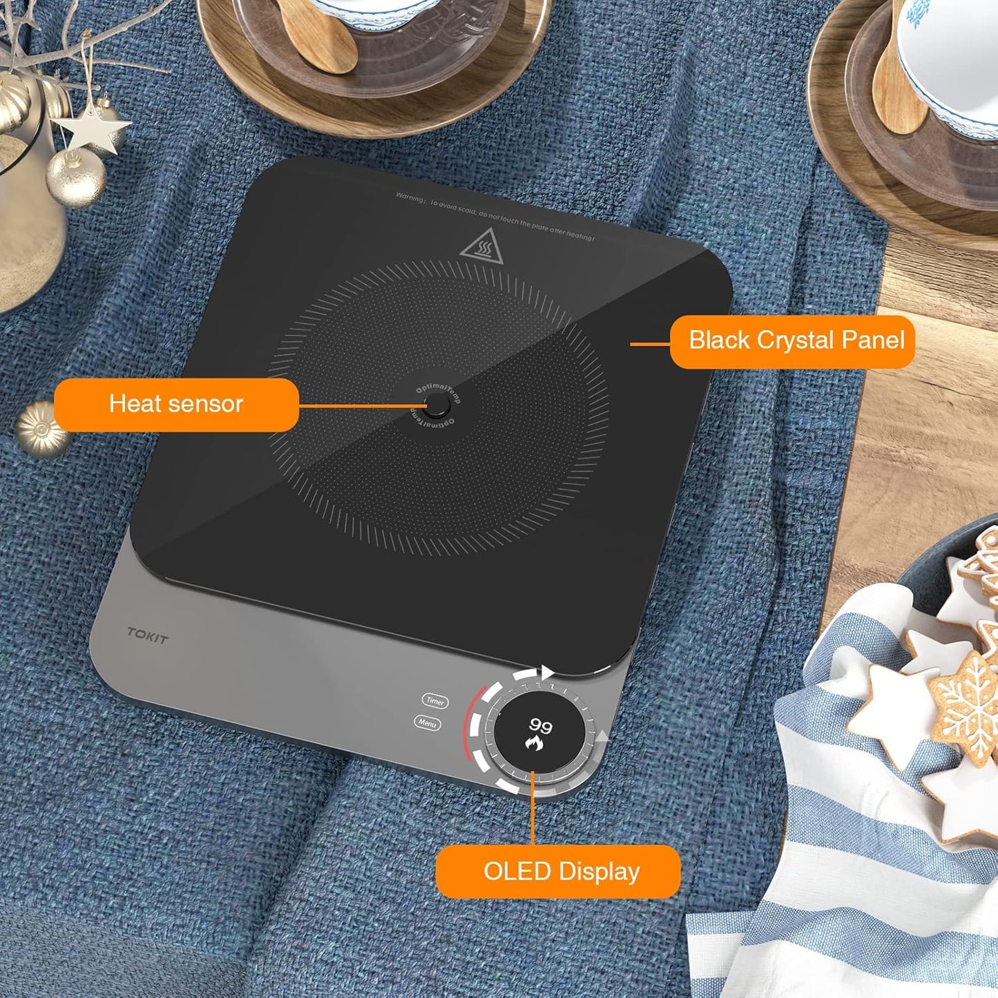 TOKIT Portable Induction Hob Pro 2100W Electric Countertop Cooktop Burner DEMO