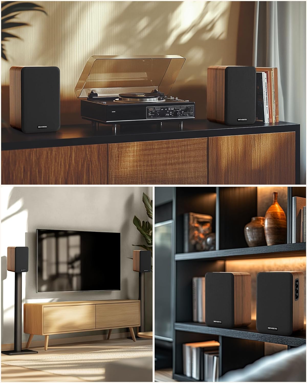 MEVOSTO Wireless Bookshelf Speakers 36W RMS Bluetooth 5.4 5-Inch Woofer DEMO