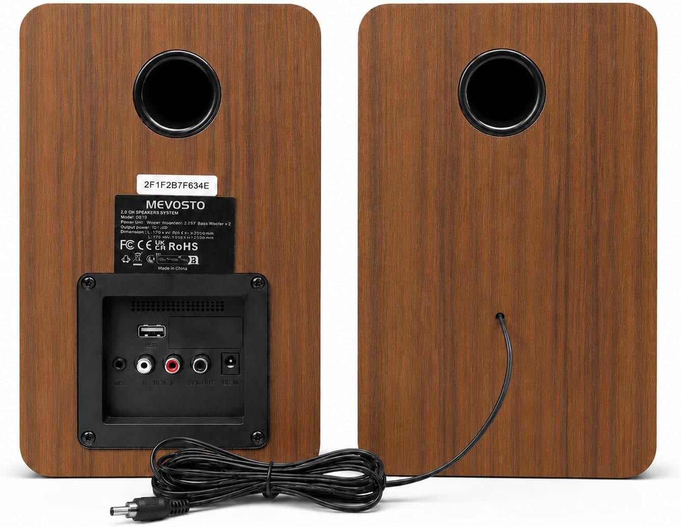 MEVOSTO Wireless Bookshelf Speakers 36W RMS Bluetooth 5.4 5-Inch Woofer DEMO