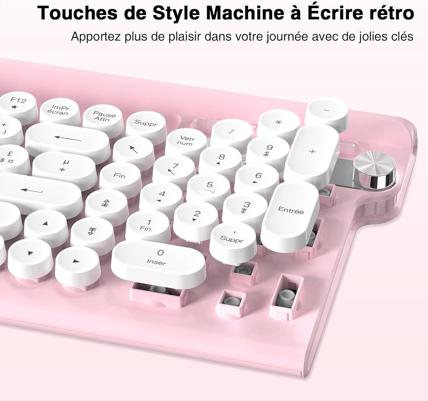 RaceGT Wireless Ergonomic Keyboard and Mouse Set - Silent Pink Combo DEMO