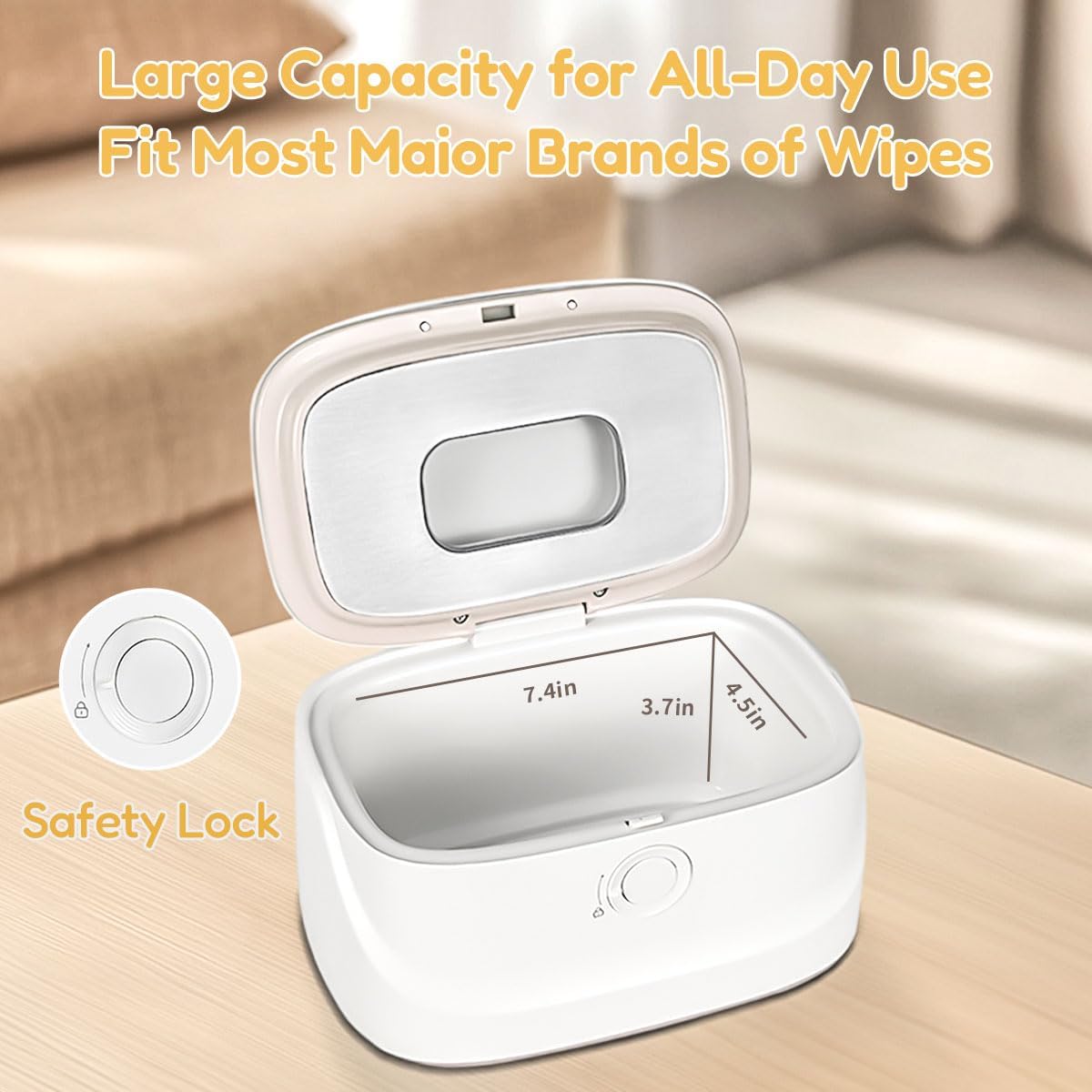 Soft, Gentle Wipe Warmer with Pop-Up Holder - Easily Dispenses Baby Wipes DEMO