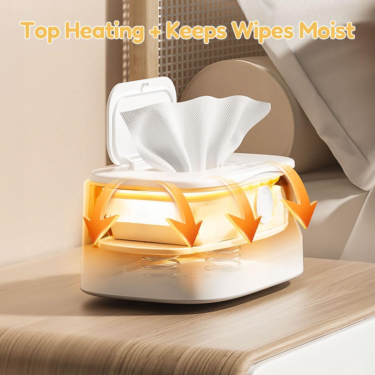 Soft, Gentle Wipe Warmer with Pop-Up Holder - Easily Dispenses Baby Wipes DEMO
