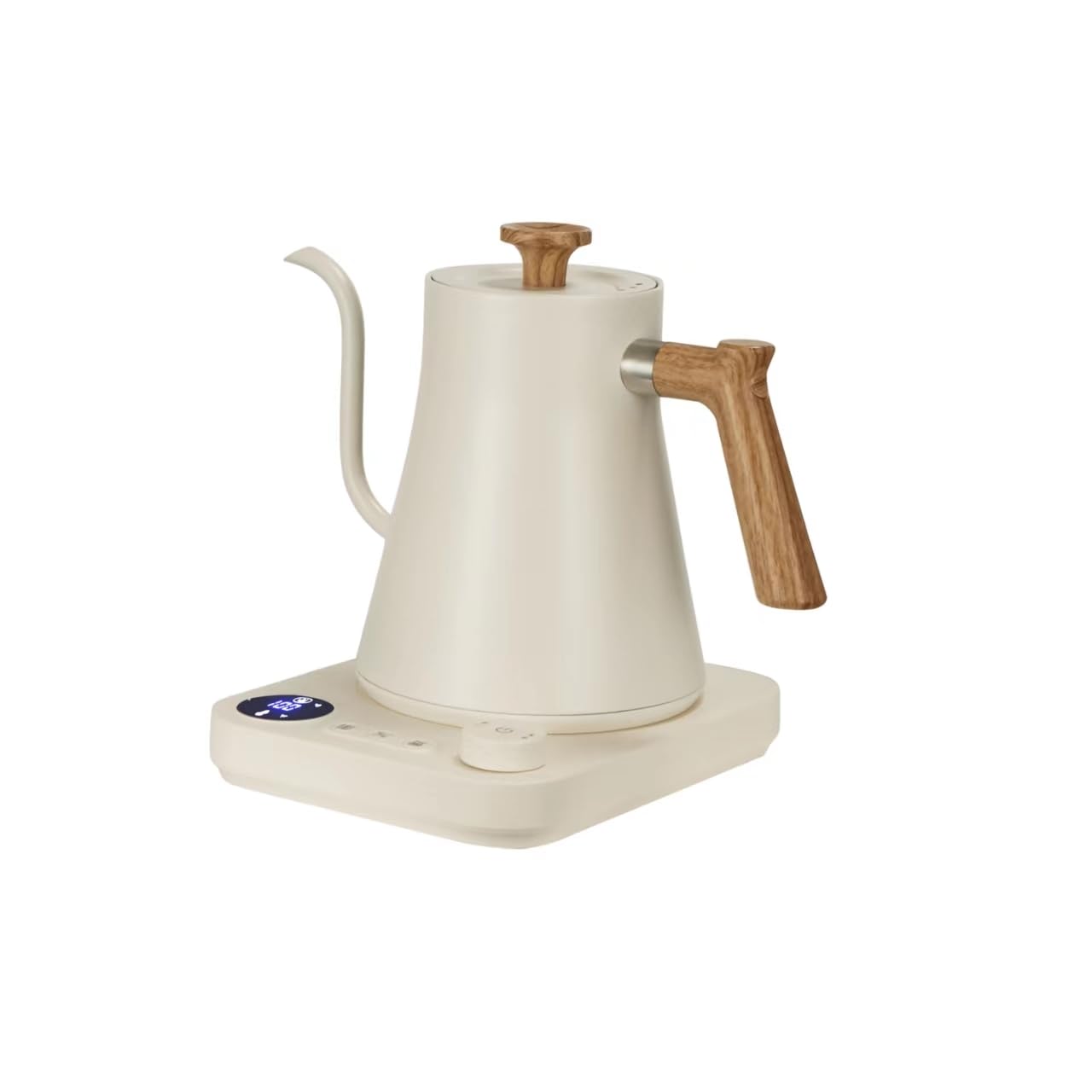 0.9L White Electric Gooseneck Kettle for Brewing Coffee and Tea Size 0.9L DEMO