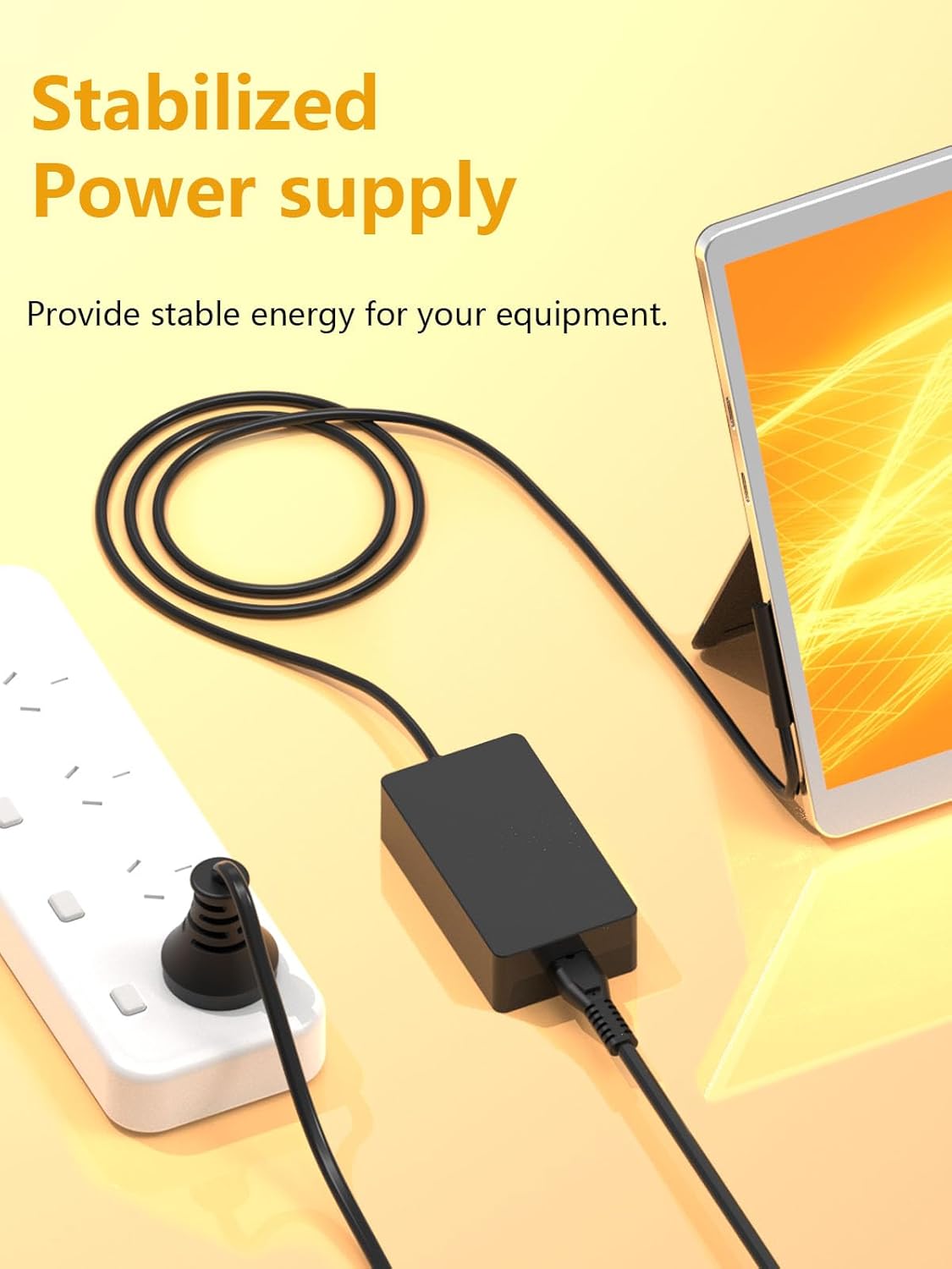 65W Laptop Charger for Microsoft Surface Pro 3, 4, 5, 6, 7 in White DEMO