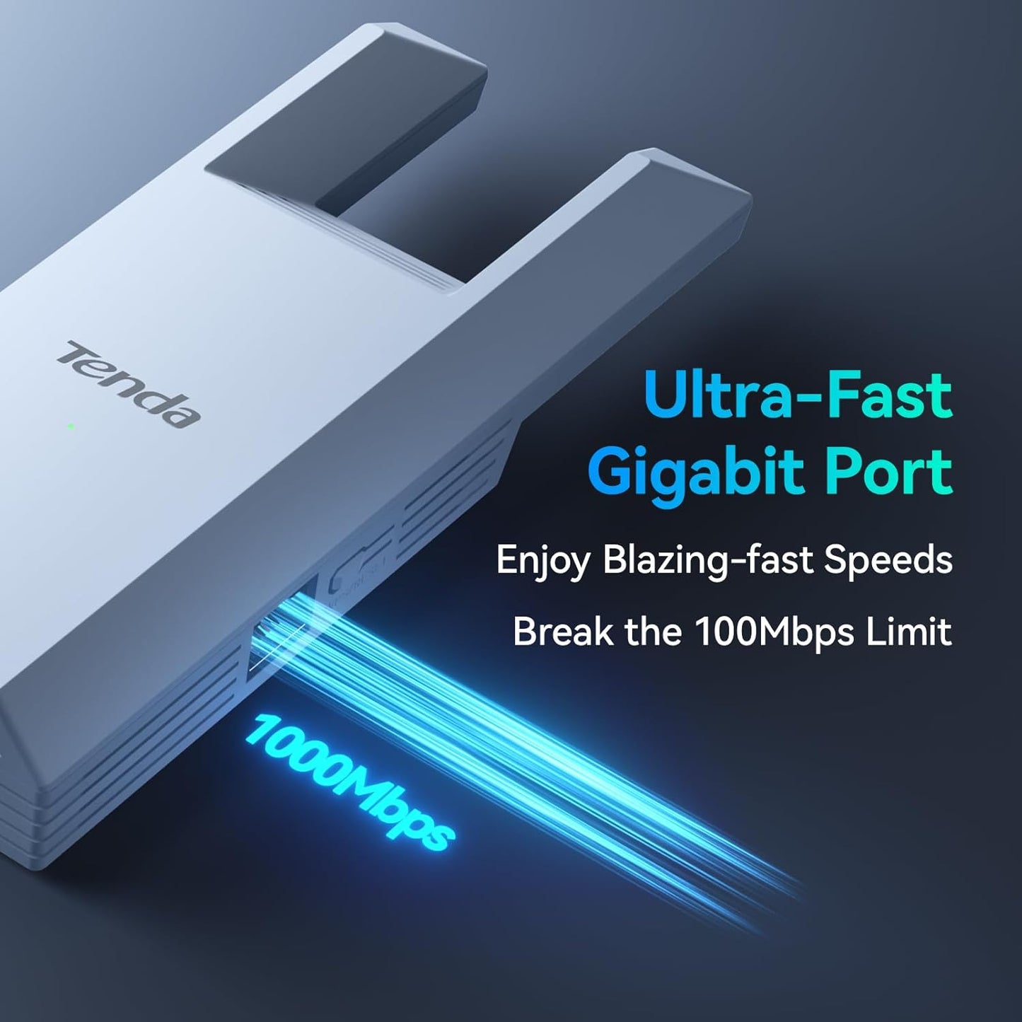 Tenda AC1200 Dual Band WiFi Range Extender with Gigabit Ethernet Port - Boost