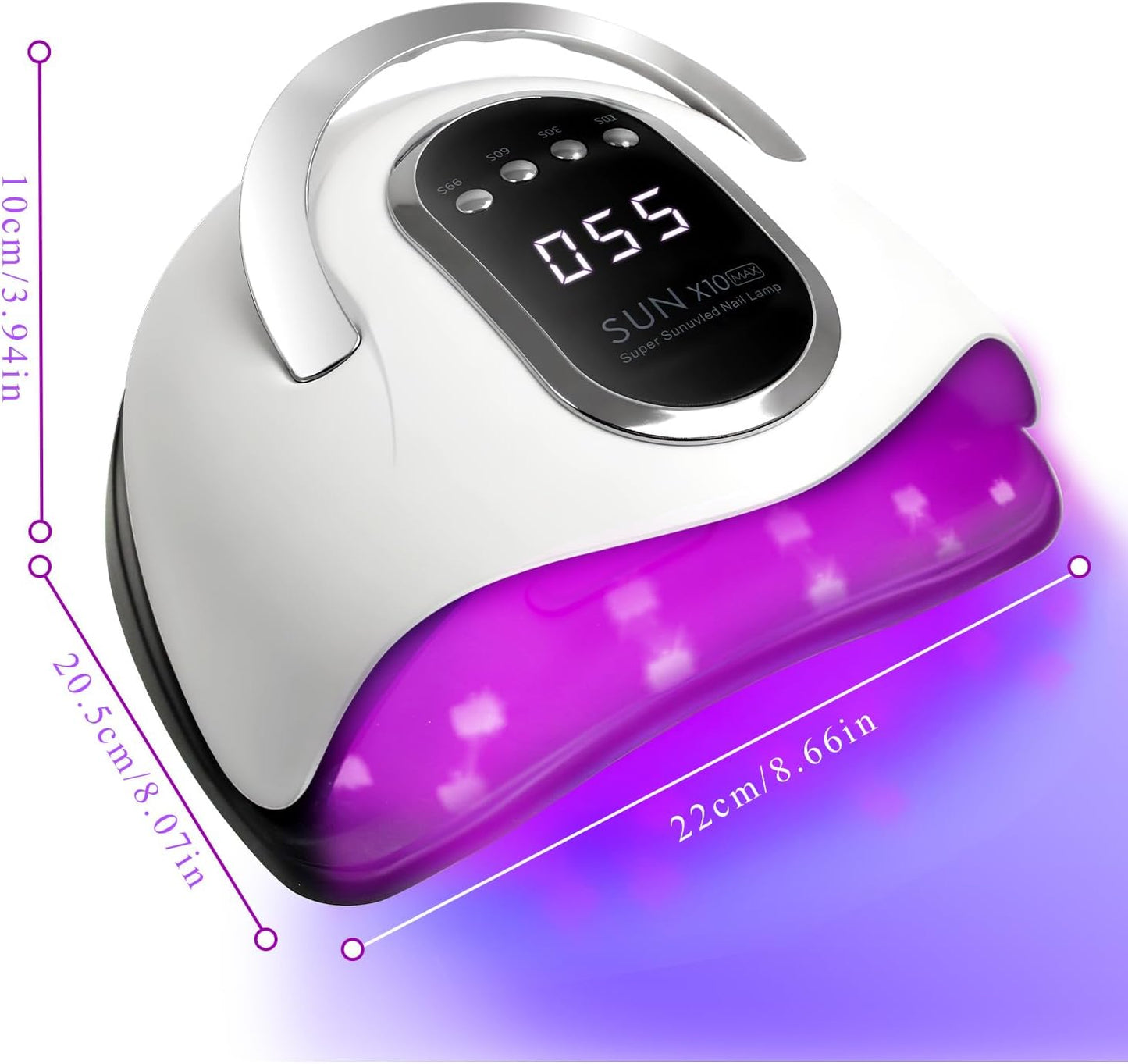 Powerful 280W UV LED Nail Lamp Light Dryer for Gel Polish Curing with 66 DEMO