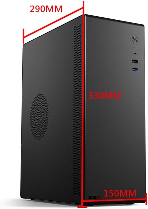 SOEYi Multifunctional PC Case Compact Micro ATX/ITX Computer Tower Black DEMO