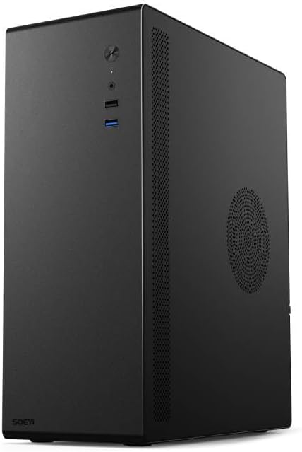 SOEYi Multifunctional PC Case Compact Micro ATX/ITX Computer Tower Black DEMO