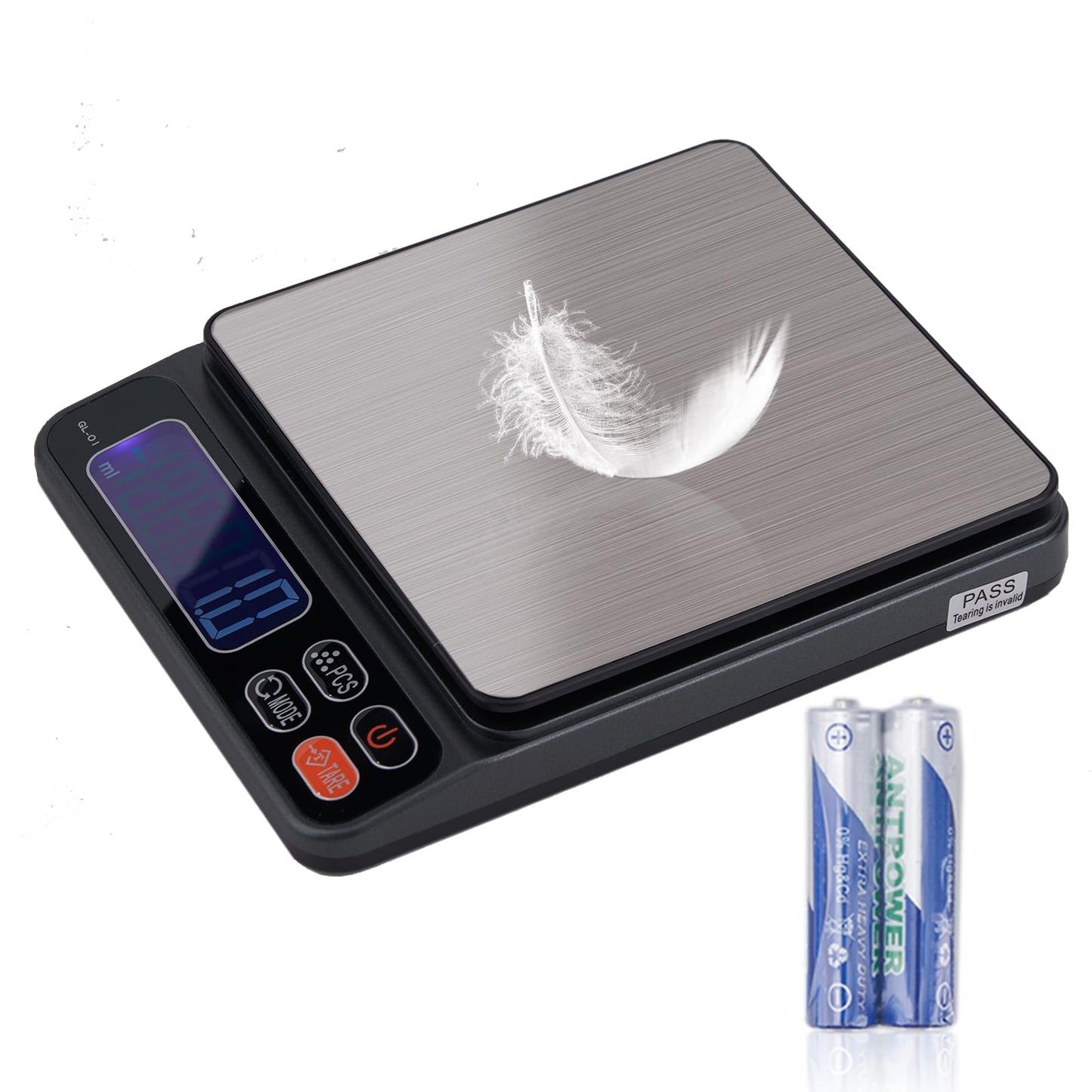 Highly Accurate Digital Kitchen Food Scale with LCD Display, Grey DEMO