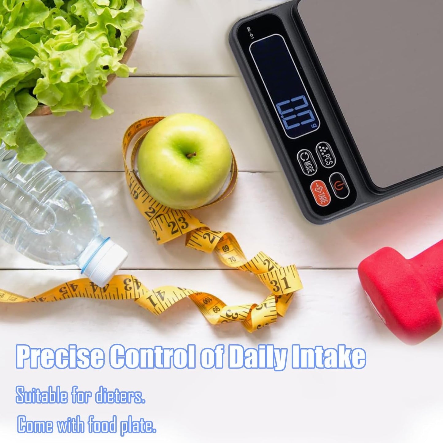Highly Accurate Digital Kitchen Food Scale with LCD Display, Grey DEMO