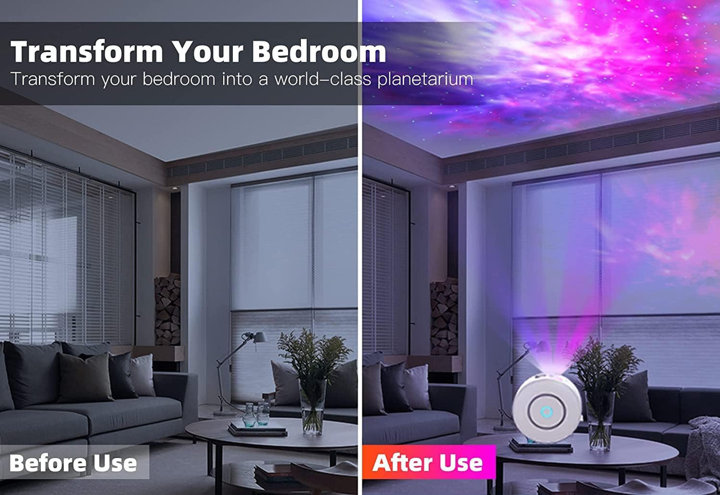 White Nebula Galaxy Smart App & Voice Control Night Light for Home DEMO
