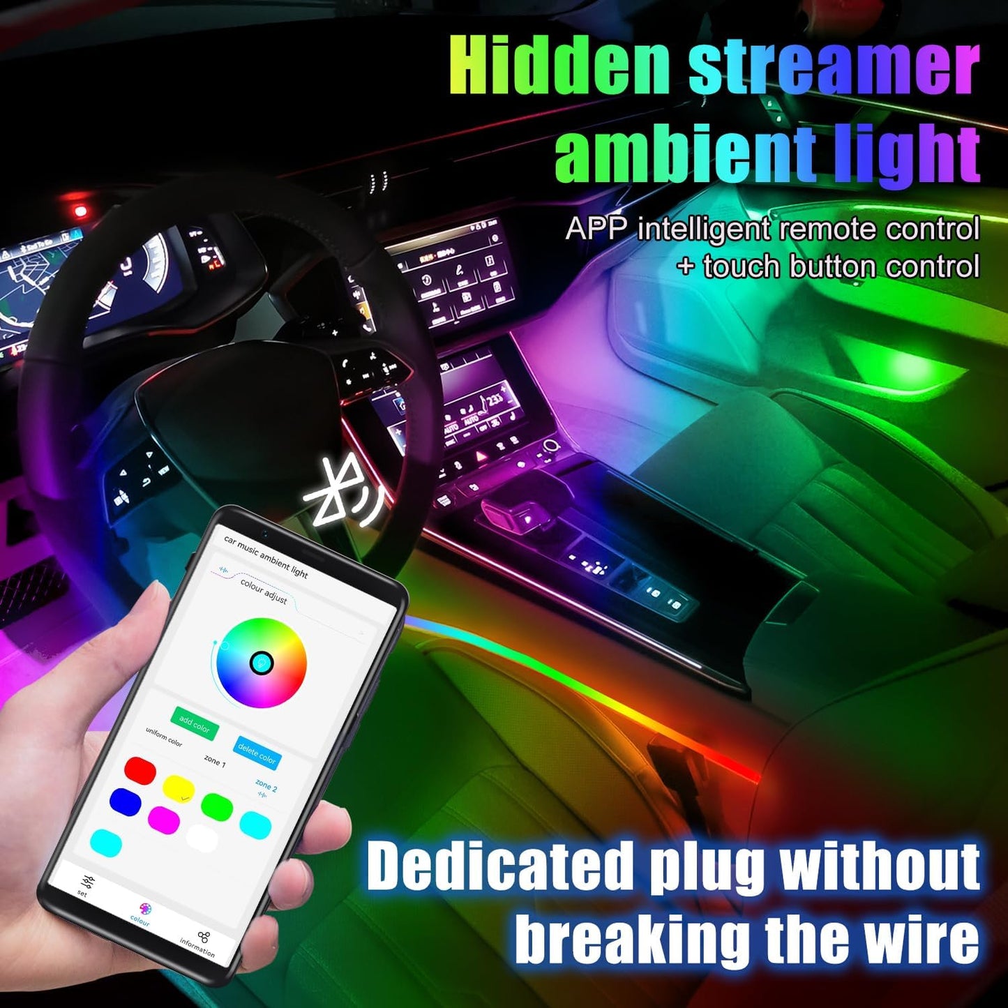 HMYC Multicolor LED Acrylic Fiber Optic Neon Light Kit for Home Decor DEMO