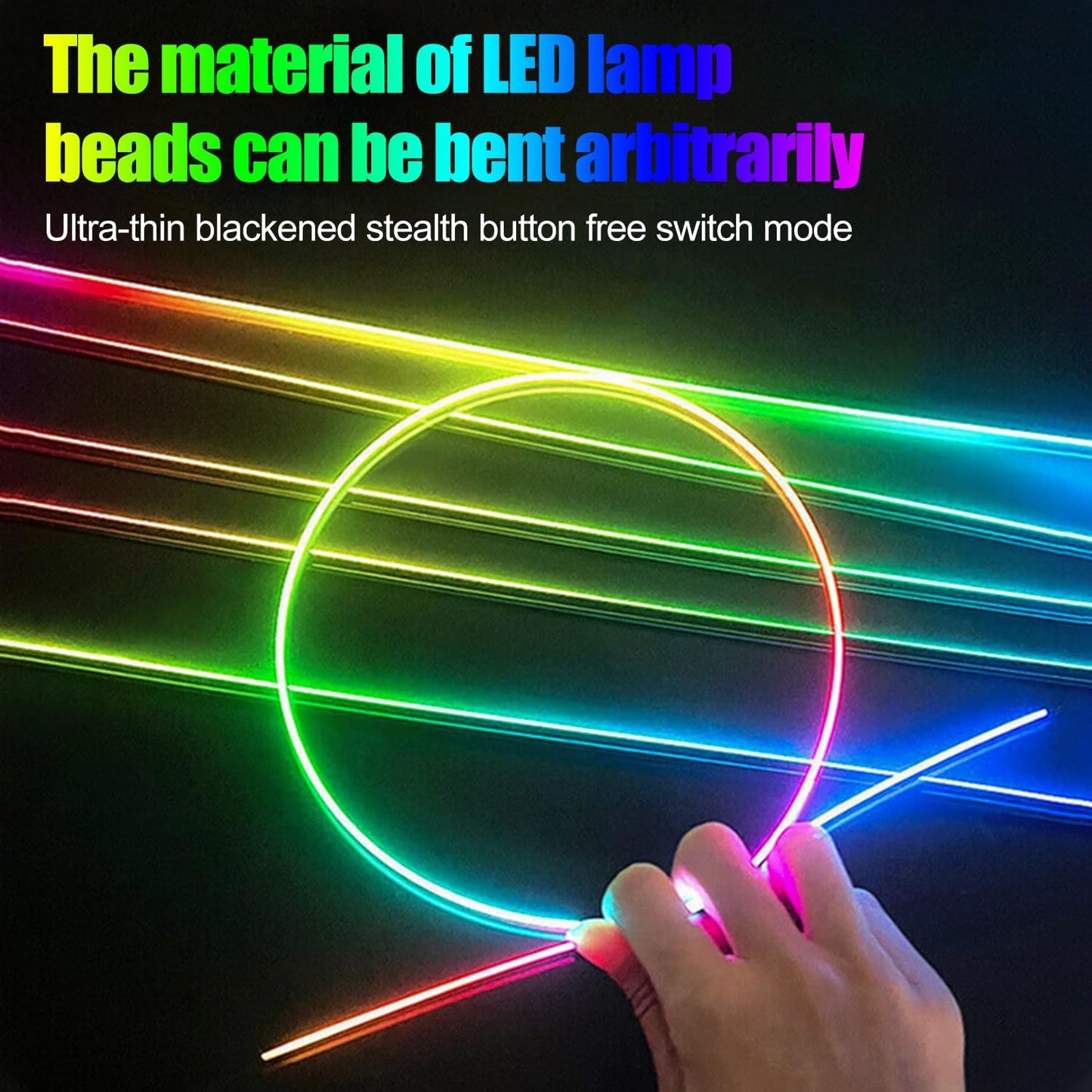 HMYC Multicolor LED Acrylic Fiber Optic Neon Light Kit for Home Decor DEMO