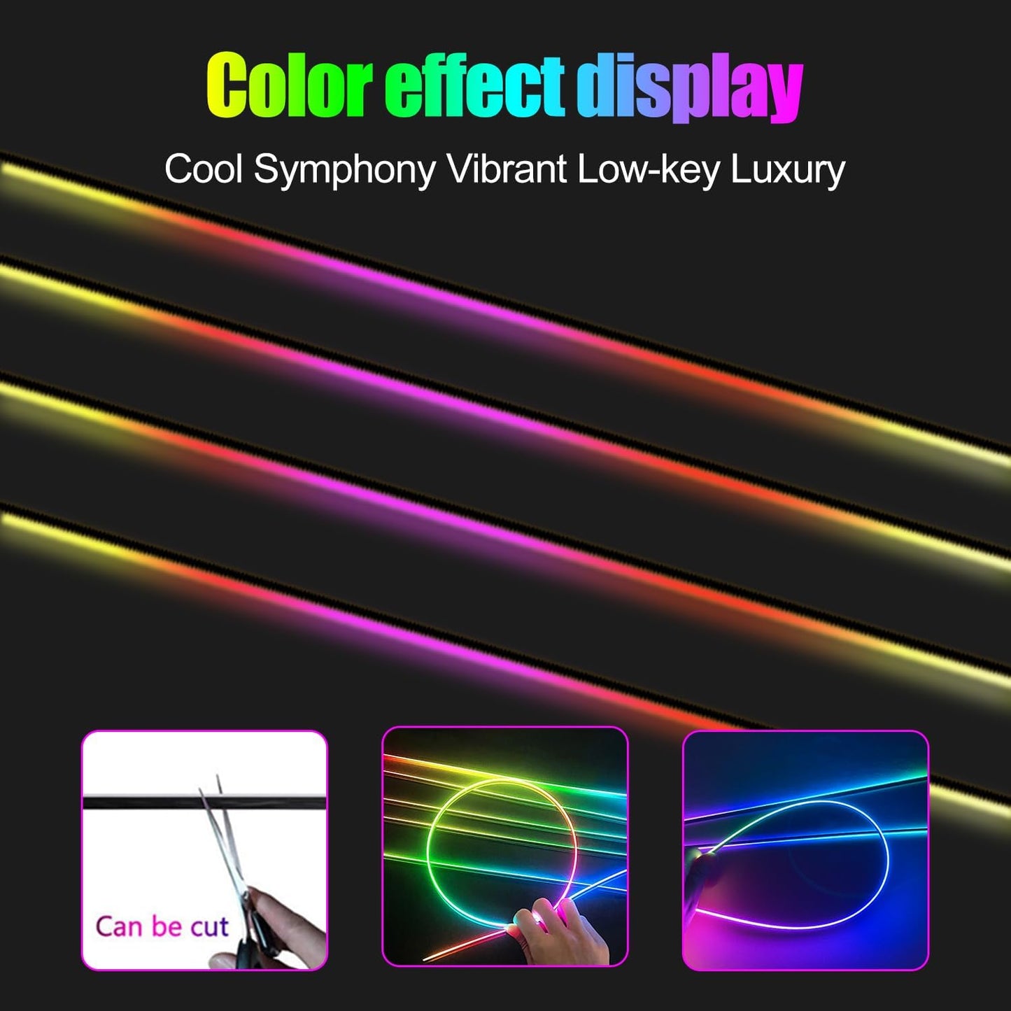 HMYC Multicolor LED Acrylic Fiber Optic Neon Light Kit for Home Decor DEMO