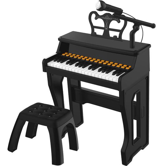37-Key Electric Piano Keyboard Toy for Kids Toddlers 8 Tones Black Size 9 DEMO