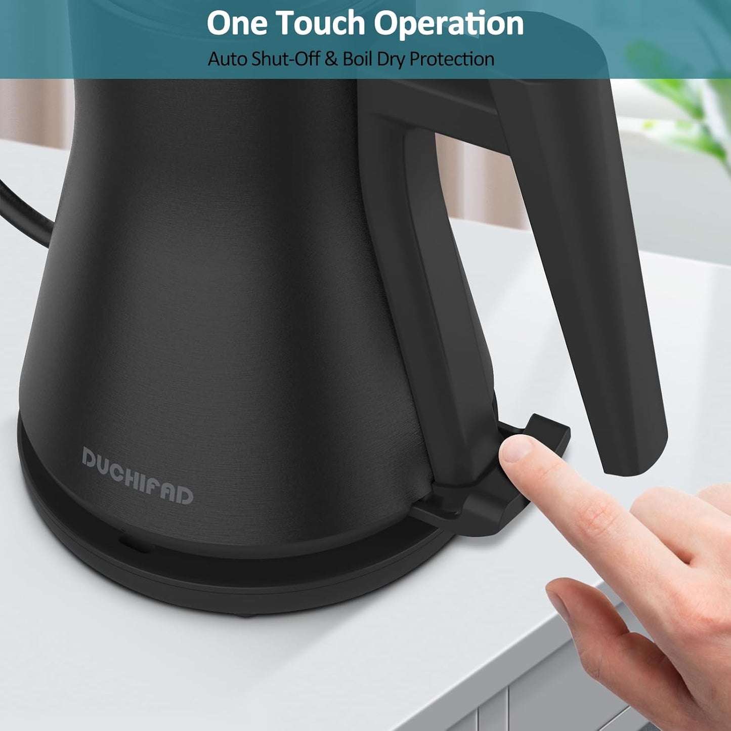 DUCHIFAD Electric Gooseneck Kettle for Pour-Over Coffee & Tea Brewing, DEMO