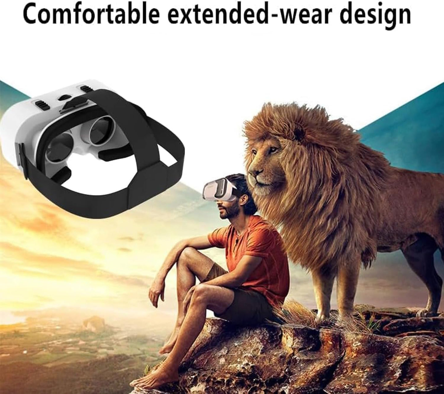 Virtual Reality 3D Glasses for Smartphones - White, VR Headset iPhone DEMO