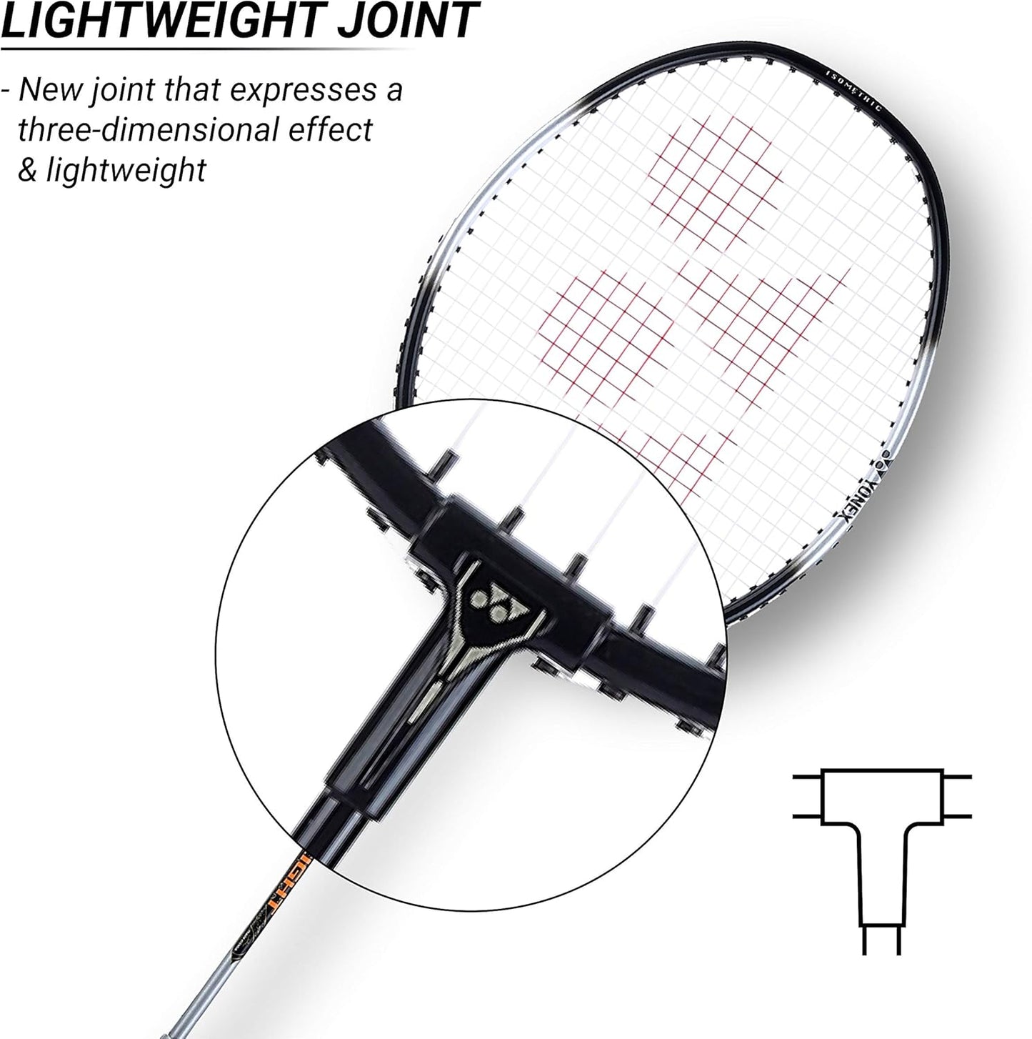 YONEX Lightweight Aluminum Blend Badminton Rackets Set of 2 Multicoloured NEW