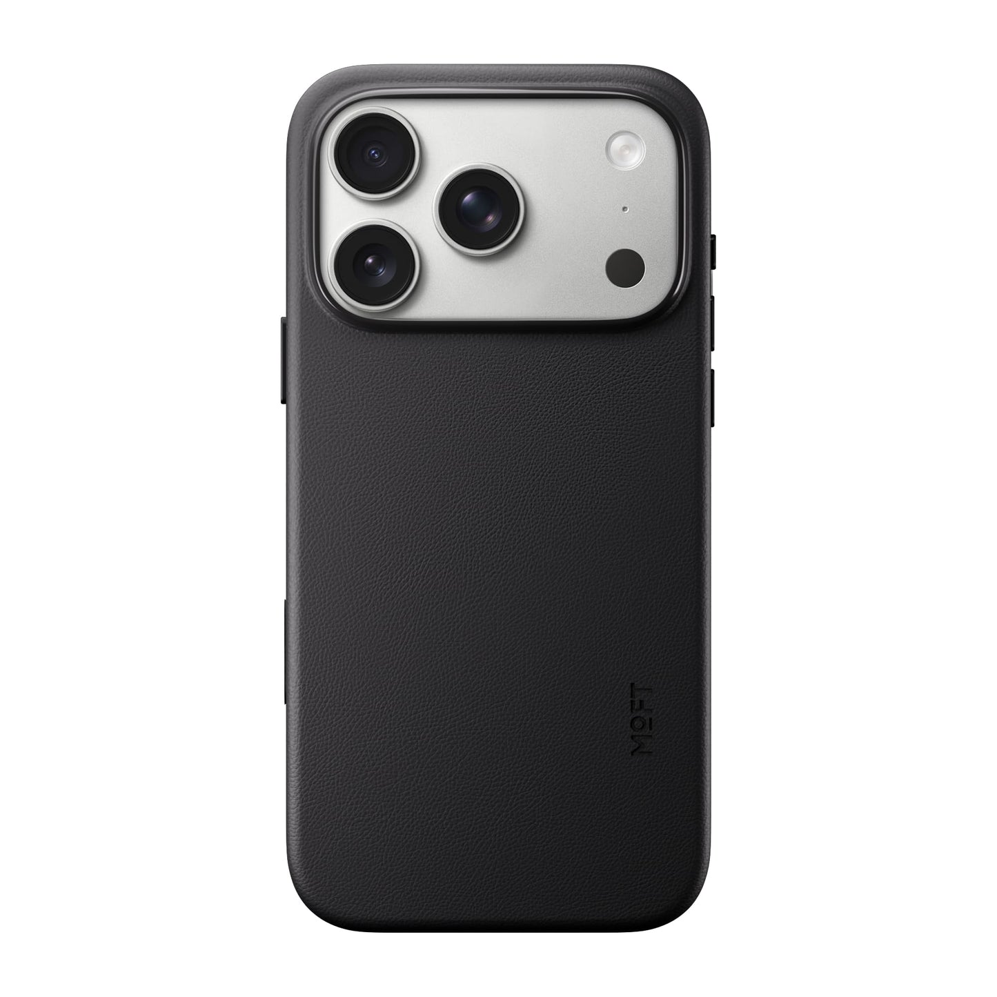 MOFT Jet Black Vegan Leather Phone Case for iPhone 17 Pro, Soft-Touch NEW