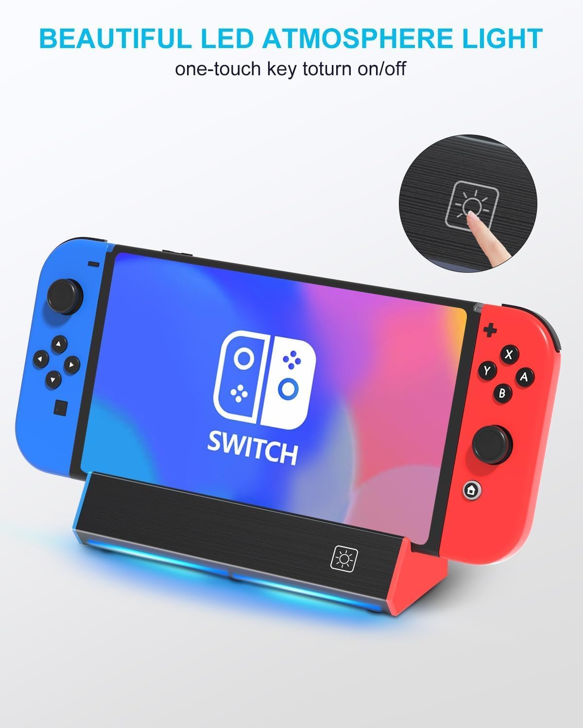 4K HDMI Docking Station for Nintendo Switch OLED Console in Red & Blue Size NEW