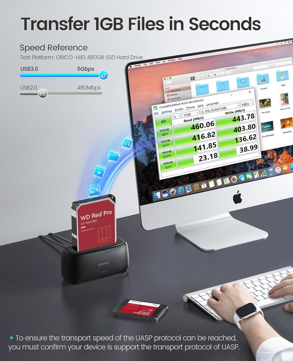 ORICO USB 3.0 External Hard Drive Docking Station for 2.5/3.5 Inch HDD SSD DEMO