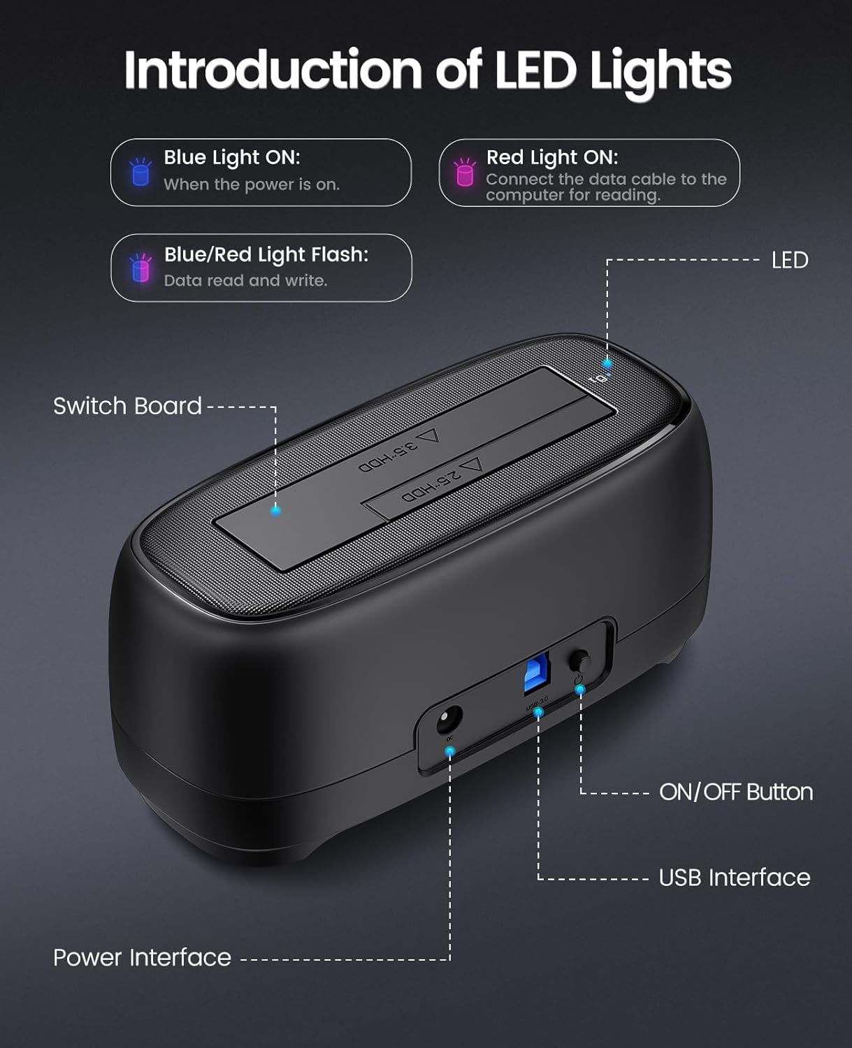 ORICO USB 3.0 External Hard Drive Docking Station for 2.5/3.5 Inch HDD SSD DEMO