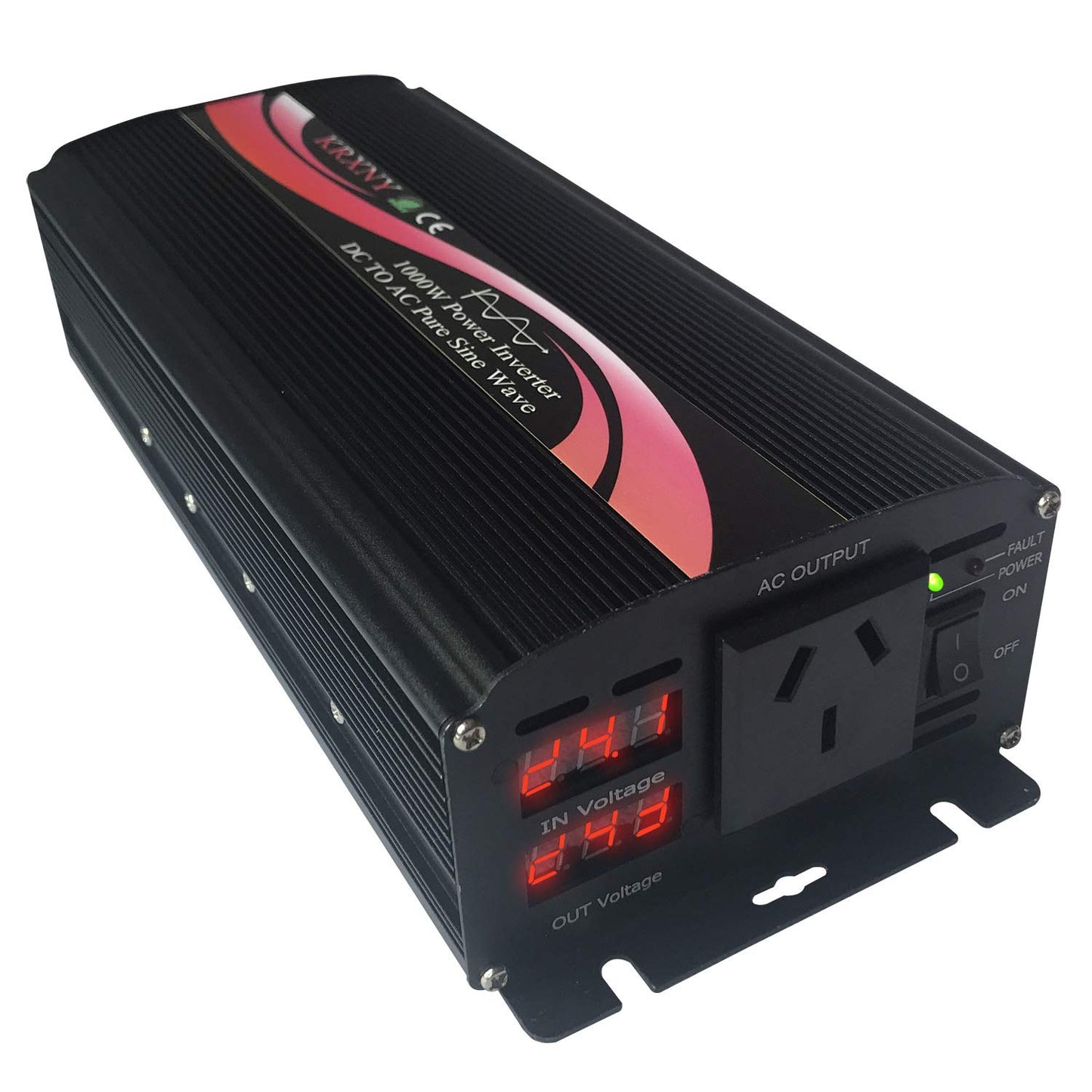 KRXNY 1000W Peak 2000W Power Inverter 24V DC to 240V 50HZ Pure Sine Wave DEMO