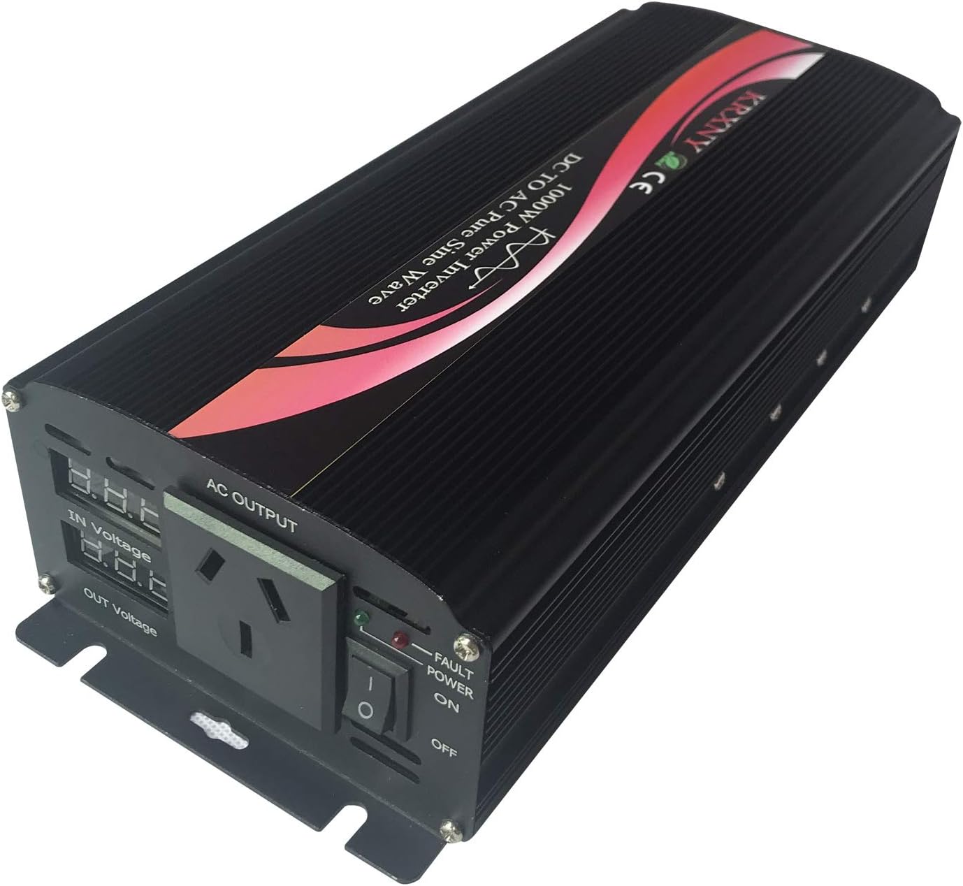 KRXNY 1000W Peak 2000W Power Inverter 24V DC to 240V 50HZ Pure Sine Wave DEMO