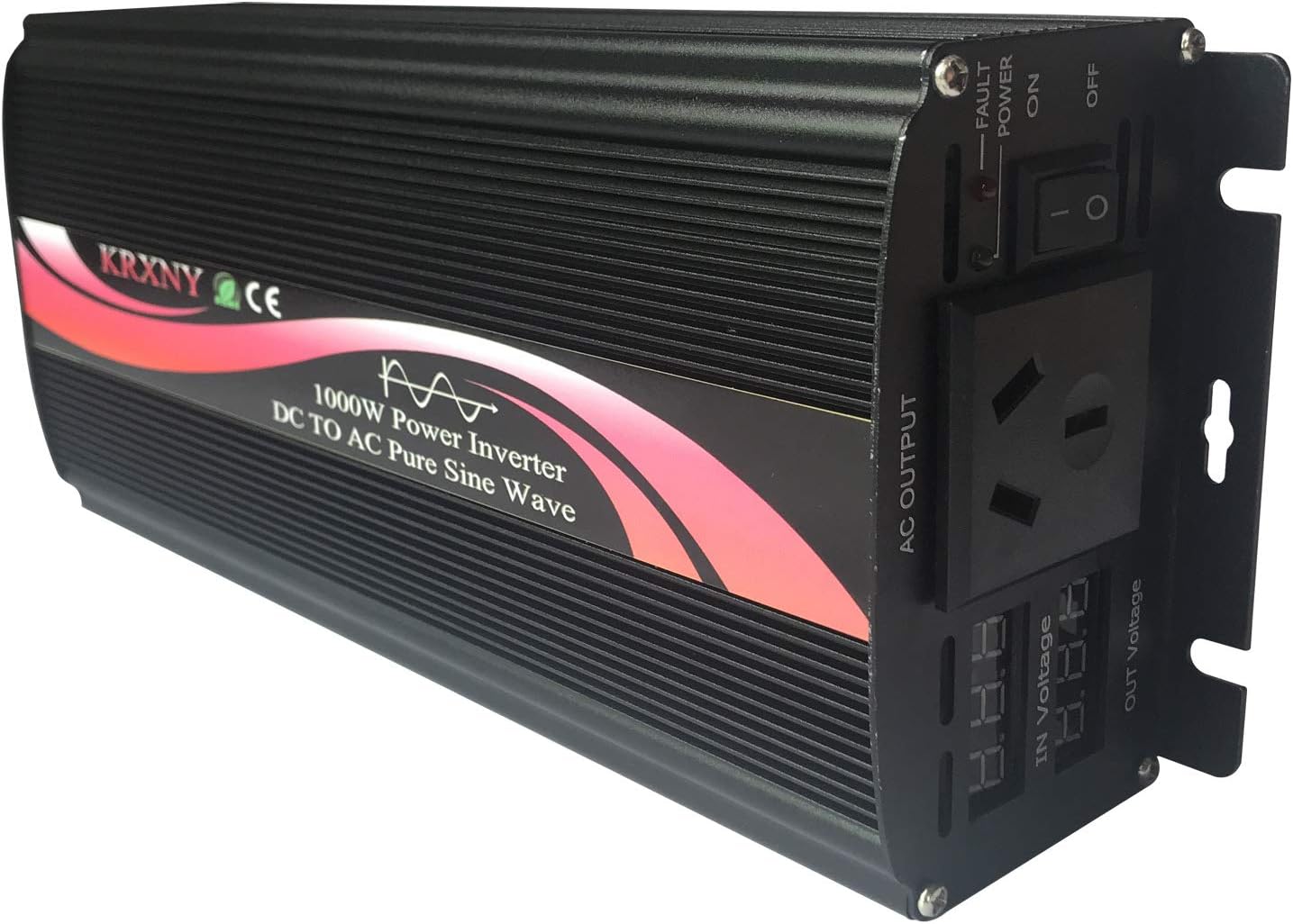 KRXNY 1000W Peak 2000W Power Inverter 24V DC to 240V 50HZ Pure Sine Wave DEMO