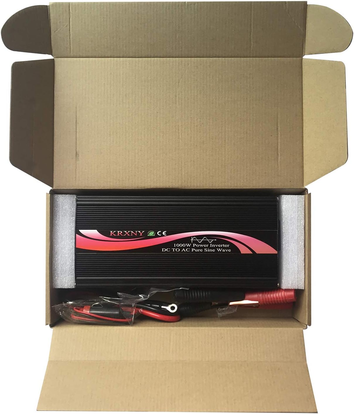KRXNY 1000W Peak 2000W Power Inverter 24V DC to 240V 50HZ Pure Sine Wave DEMO