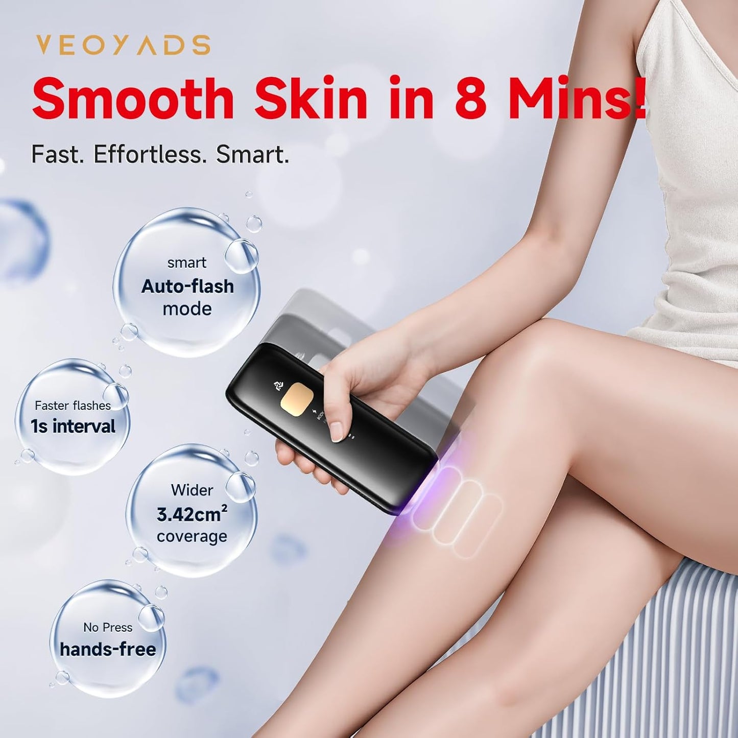 Intense Pulsated Light (IPL) Hair Removal Device with Smart Laser Black DEMO