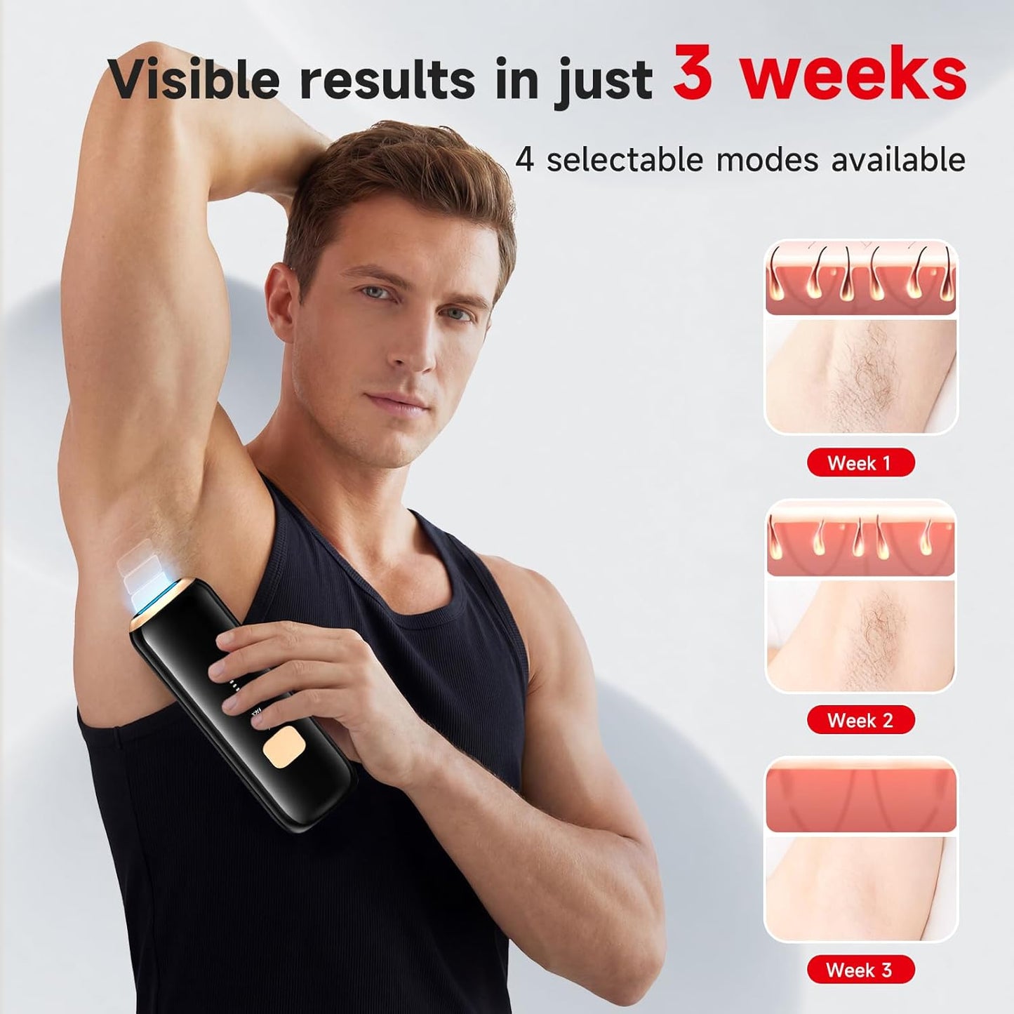 Intense Pulsated Light (IPL) Hair Removal Device with Smart Laser Black DEMO