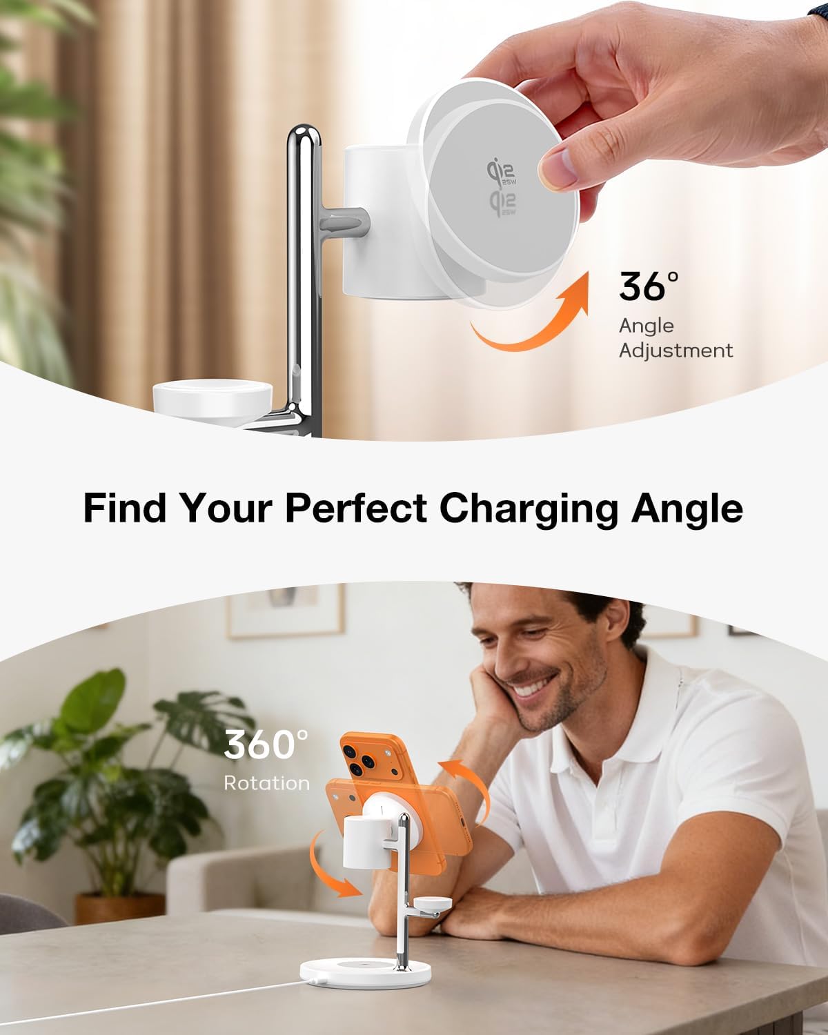 TOUGH ON 25W Wireless Charging Station 4-in-1 Fast Charger Qi Certified DEMO
