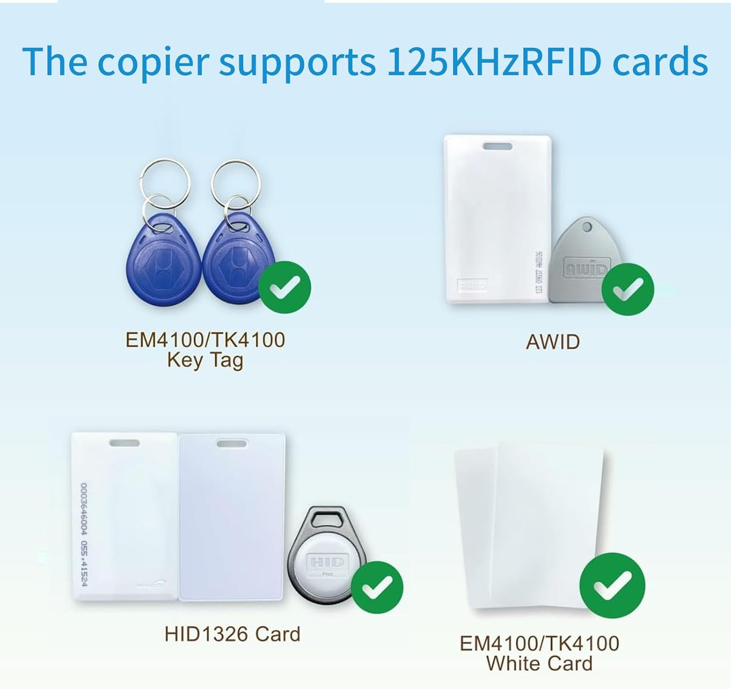 Portable RFID Duplicator for T5577 Cards Multicolour External Memory Card DEMO