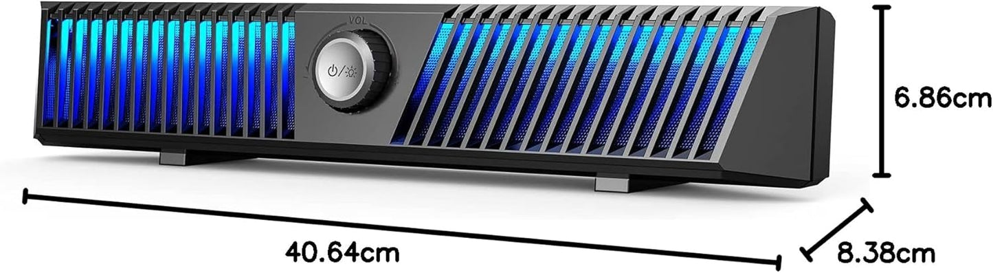 Smalody Black Computer Speakers for Desktop Gaming Monitor with Bluetooth DEMO