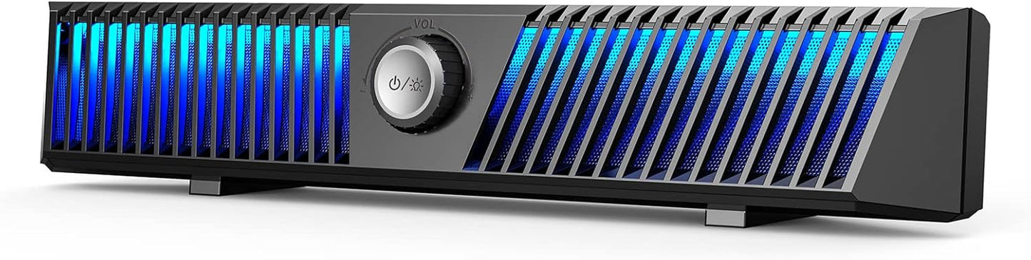 Smalody Black Computer Speakers for Desktop Gaming Monitor with Bluetooth DEMO