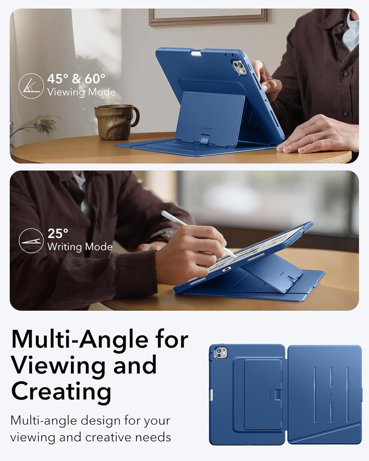 ESR Protective Tablet Case for iPad Pro 13 Inch, Blue, Shockproof Cover DEMO
