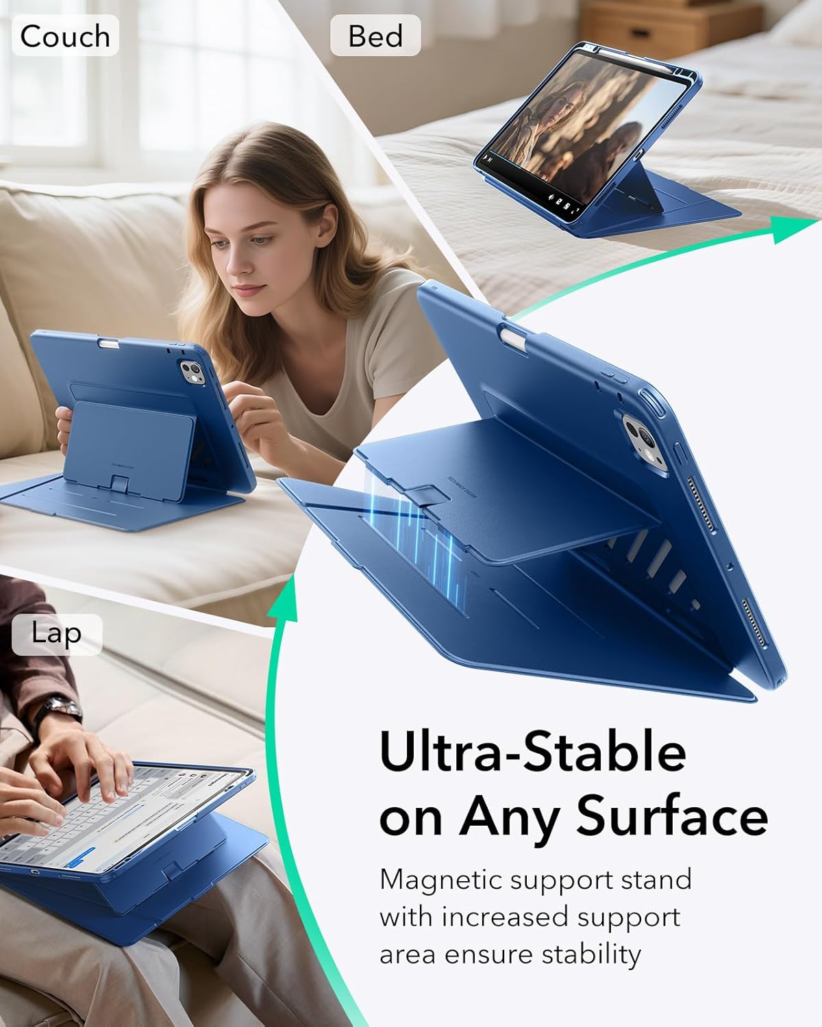 ESR Protective Tablet Case for iPad Pro 13 Inch, Blue, Shockproof Cover DEMO