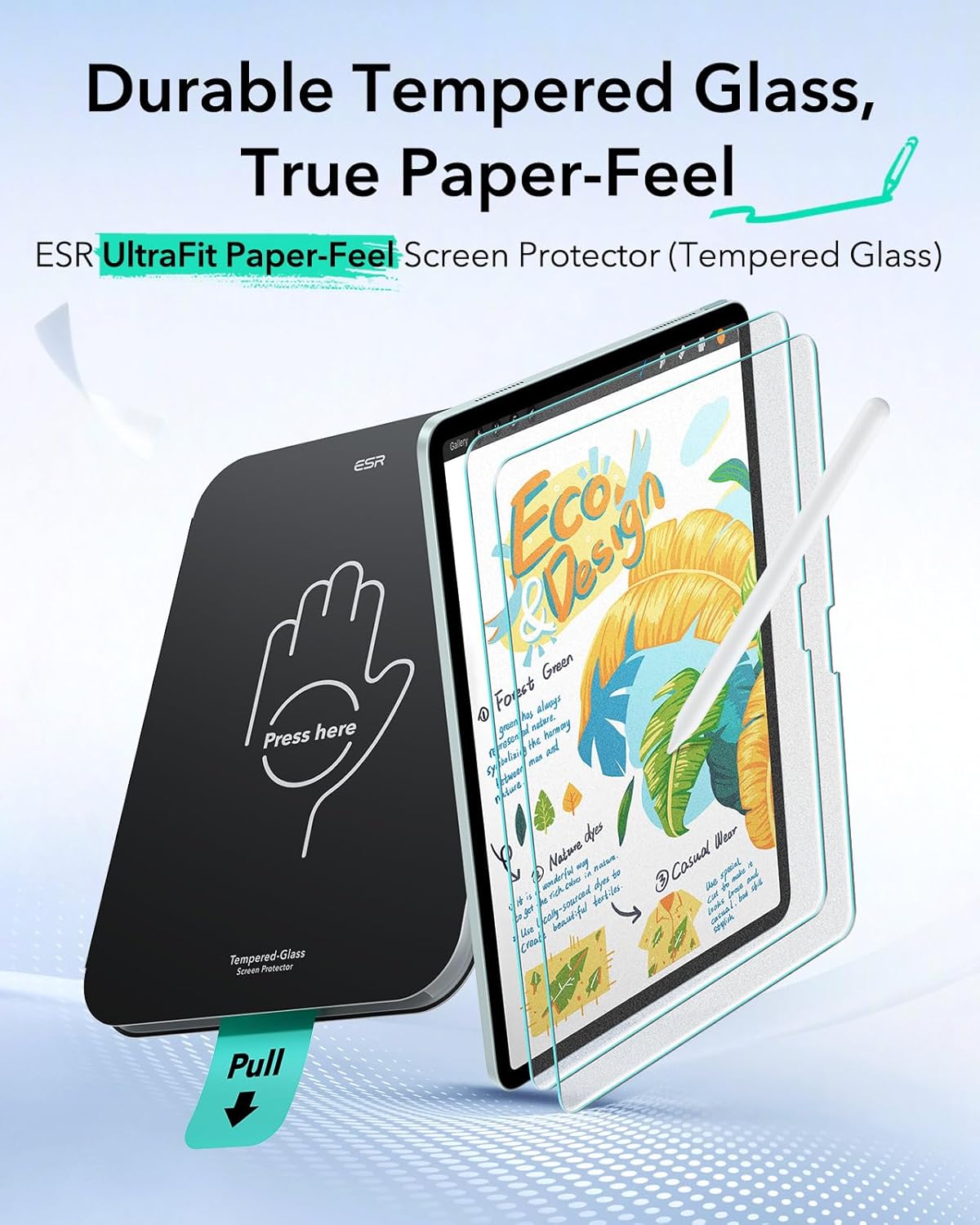 ESR Clear Screen Protectors for New iPad Air 11 Inch Tablet, 1 Pack,