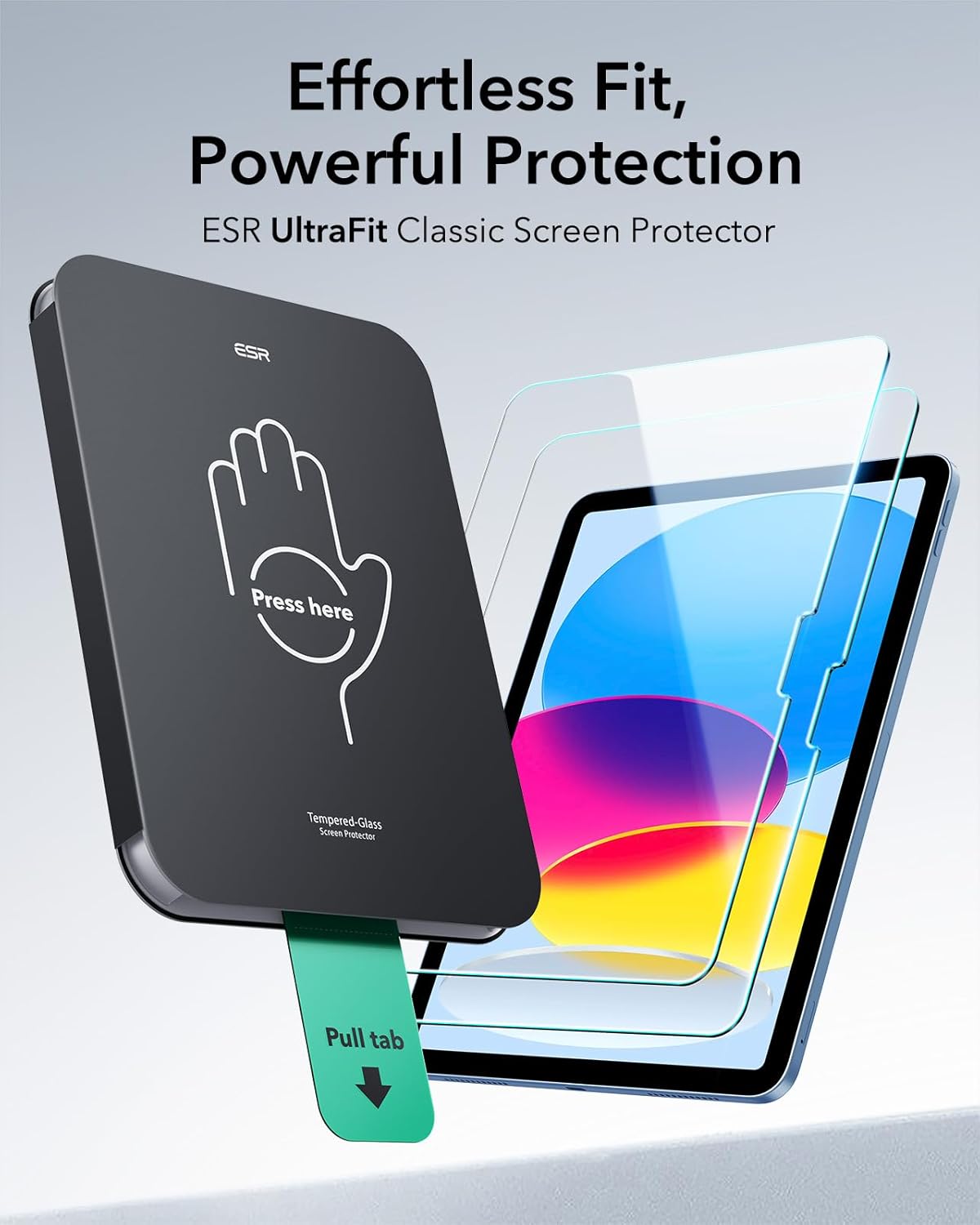 ESR 2 Pack Screen Protectors for iPad 11th/10th Gen 11/10.9 Inch with NEW