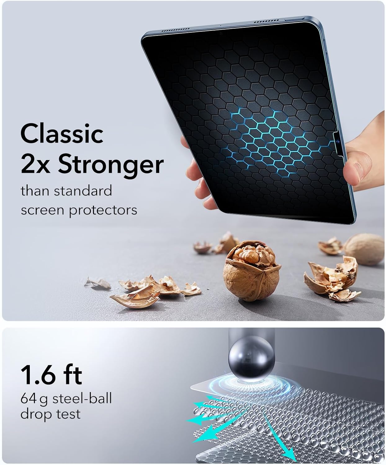 ESR 2 Pack Screen Protectors for iPad 11th/10th Gen 11/10.9 Inch with NEW