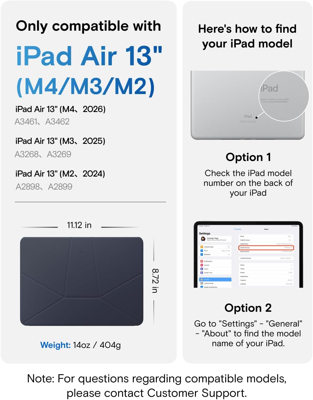 MOFT Slim Tablet Cases Folio Case for iPad Air 13" (M2/M3) / Pro 12.9 DEMO